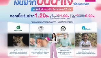 ธนาคารออมสิน เปิดตัวเงินฝากปันน้ำใจ ดอกเบี้ย 1.20% ช่วยสังคมผ่าน 4 มูลนิธิ
